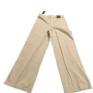 Express High Rise Cropped Wide Leg Pants Khaki Beige Minimalist Old Money 4